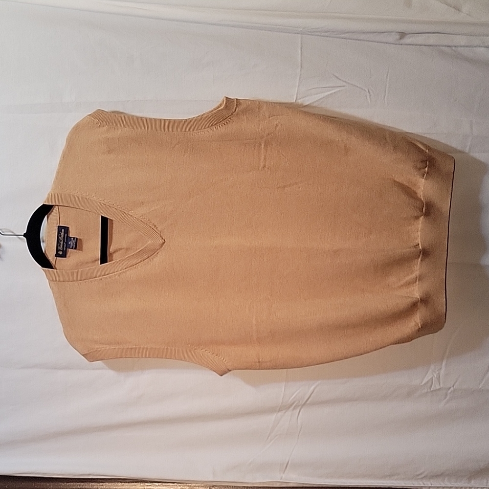 Brooks Brothers Tan Supima Cotton Knit Sweater Vest XL